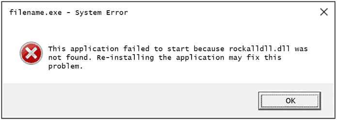 rockalldll.dll not found or missing error