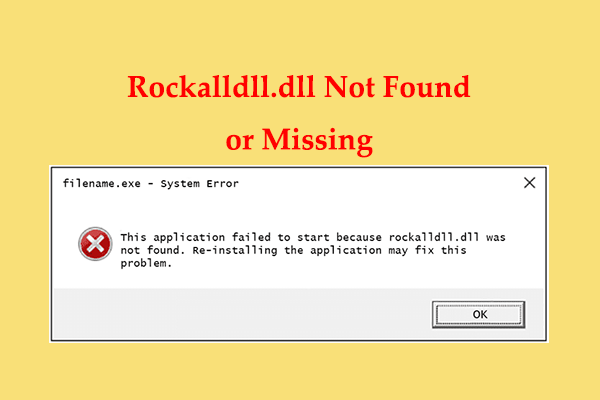 Rockalldll.dll Not Found or Missing: Here Are 6 Ways!