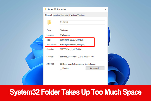 System32 Folder Takes Up Too Much Space on Windows 11/10? [Fixed]