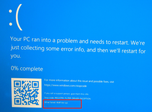WdFilter.sys BSOD error