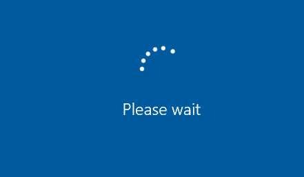 Windows stuck on please wait