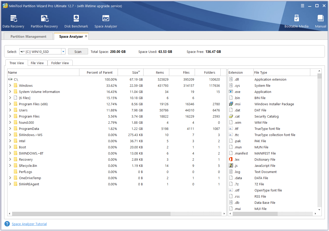 use Space Analyzer