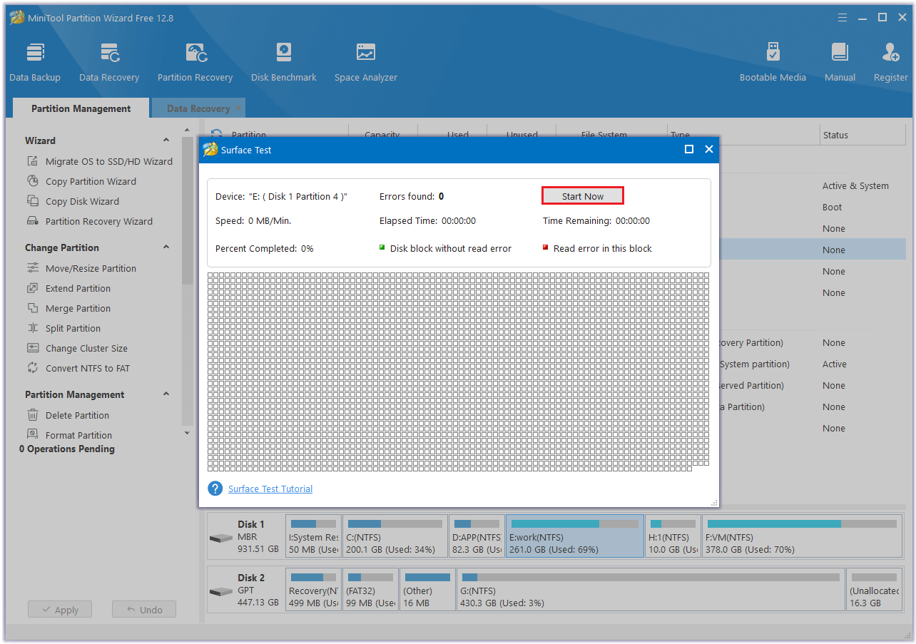 run Surface Test