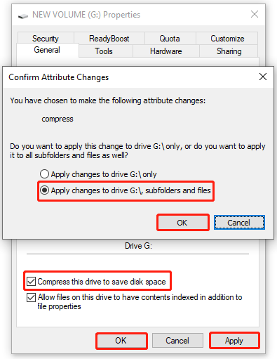 Compress this drive to save disk space