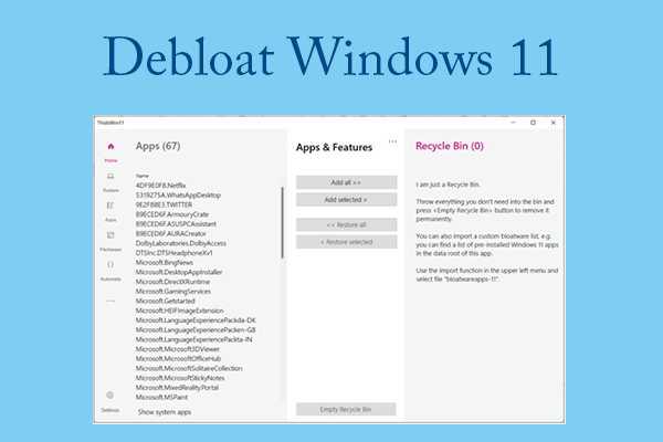 4 Ways to Debloat Windows 11 Effectively