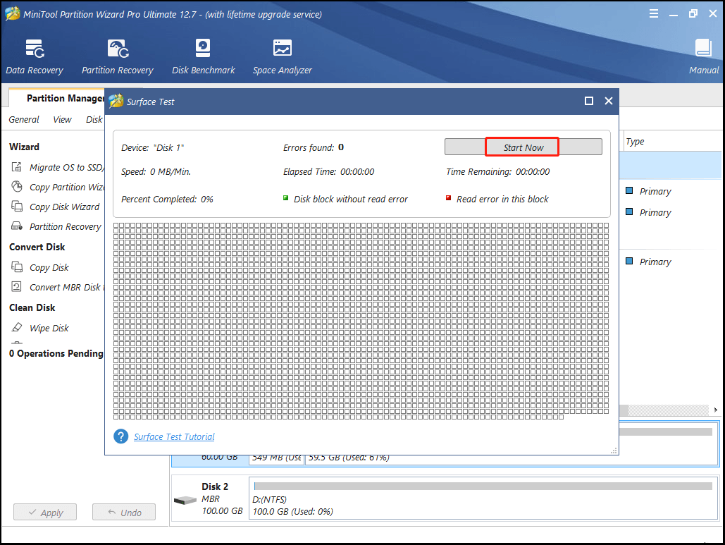 run Surface Test