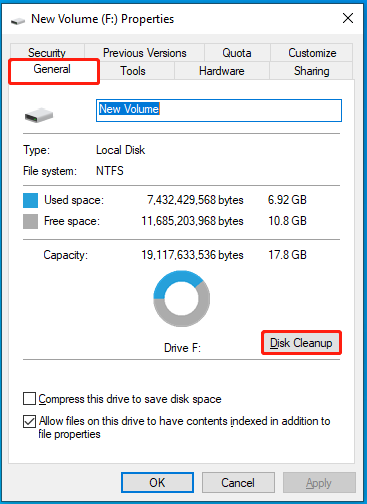 Click Disk Cleanup