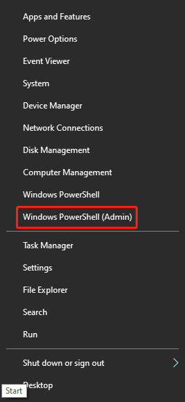 run Windows PowerShell as administrator