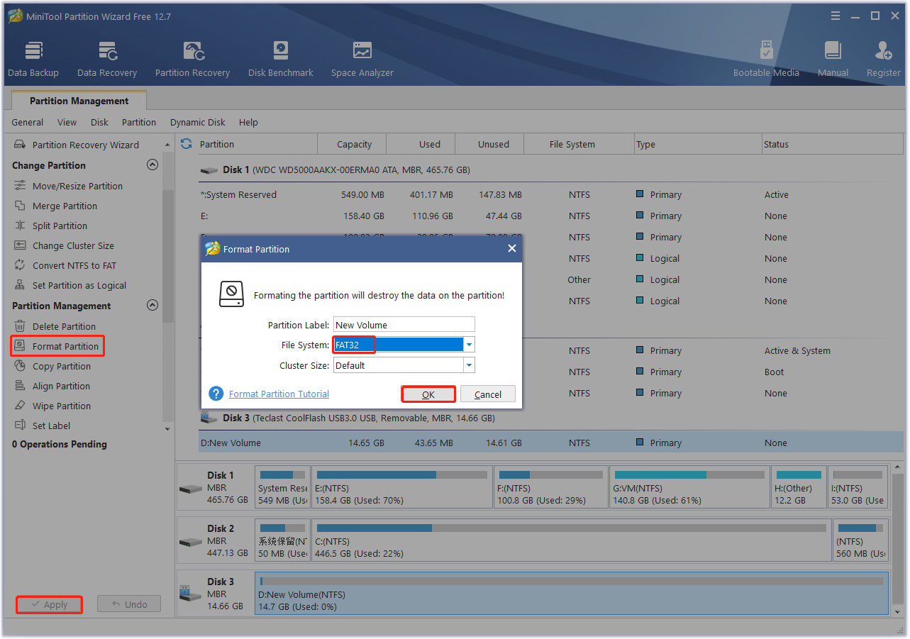 Alt=format the USB drive to FAT32