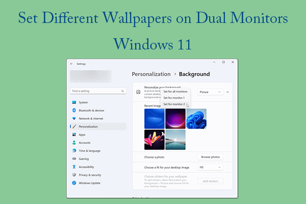 2 Ways to Set Different Background on Each Monitor Windows 11