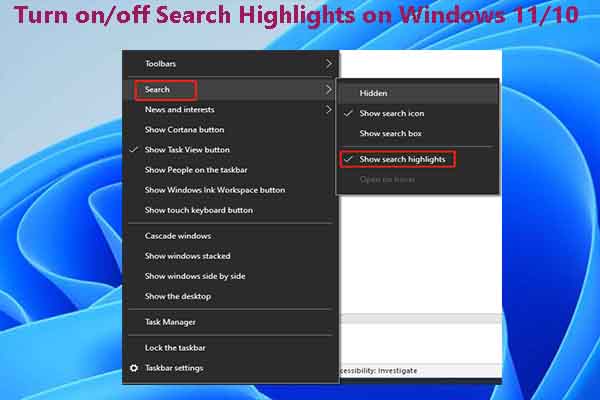 4 Ways to Turn on/off Search Highlights on Windows 11/10