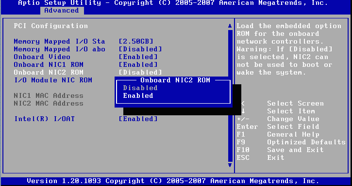 enable Wake on LAN in BIOS