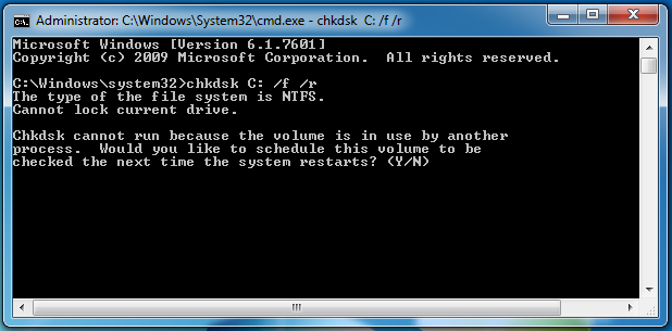 check hard drive using CMD