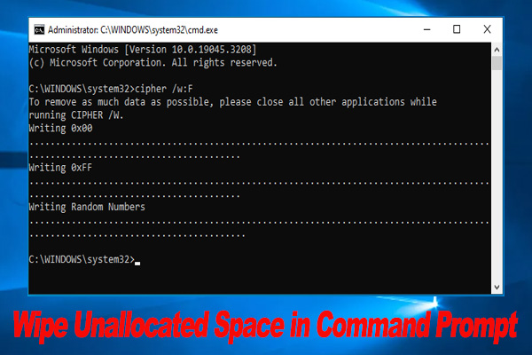 How to Wipe Unallocated Space in Command Prompt? [Full Guide]