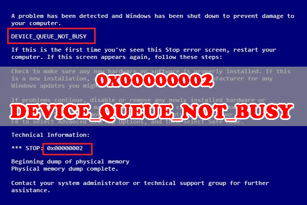 0x00000002 DEVICE_QUEUE_NOT_BUSY: Here Are Some Fixes!