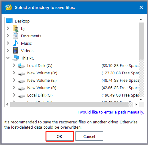 recover data using MiniTool