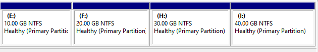 The non adjacent partitions are separated by other partitions