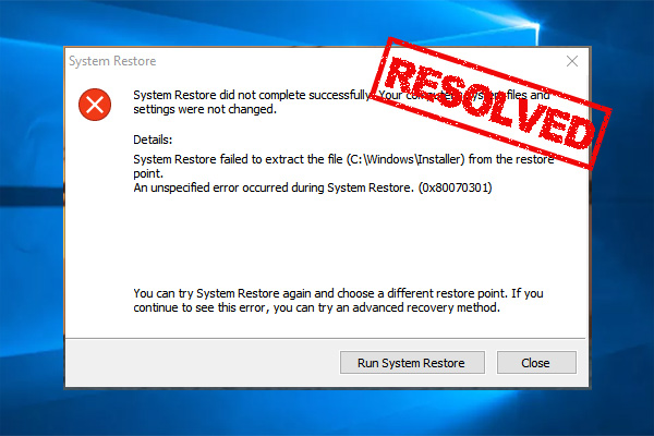 How to Fix System Restore Failed to Extract the File? [8 Ways]