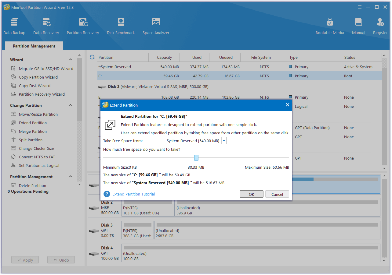 use the Extend Partition feature