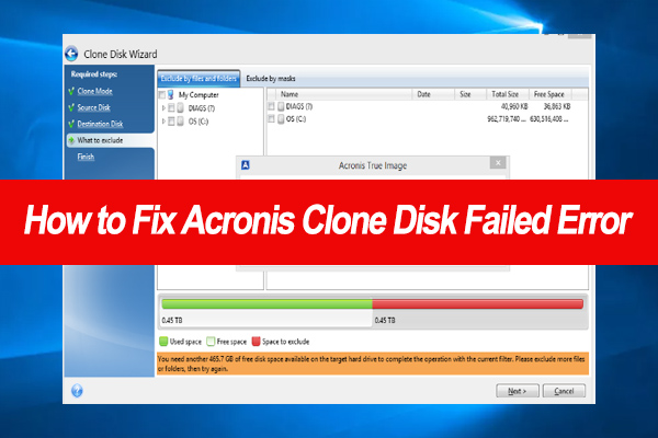 How to Fix Acronis Clone Disk Failed Error? [Full Guide]