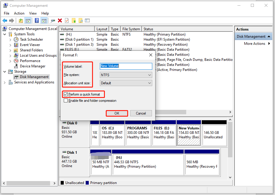 configure format settings