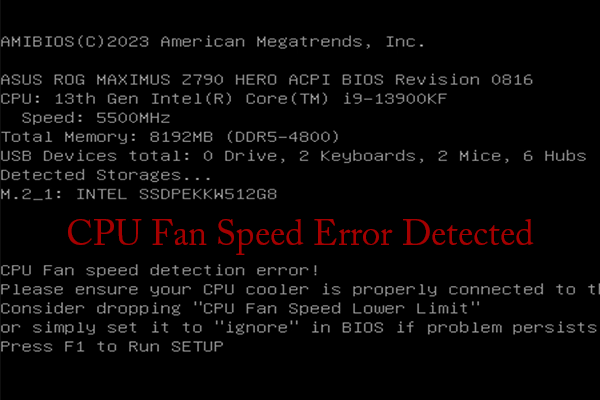 2 Ways to Fix the CPU Fan Speed Detection Error