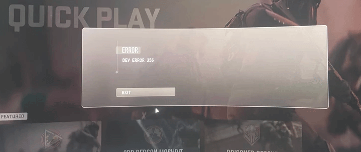 Dev Error 356