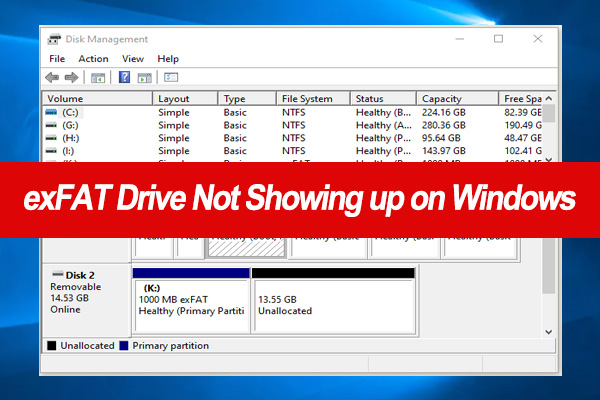 How to Fix exFAT Drive Not Showing up on Windows 11/10? [5 Ways]