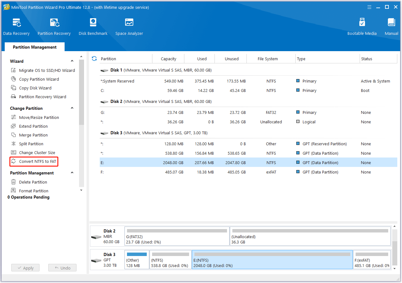 convert NTFS to FAT