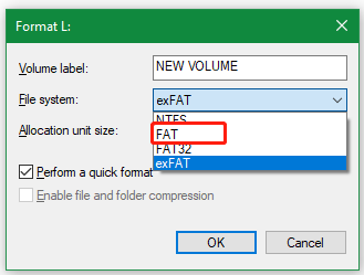 format USB to FAT16 using Disk Management