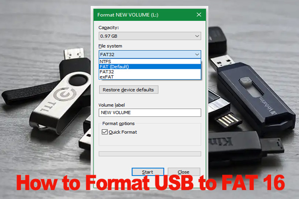 How to Format USB to FAT 16 on Windows 10/8/7? [Full Guide]