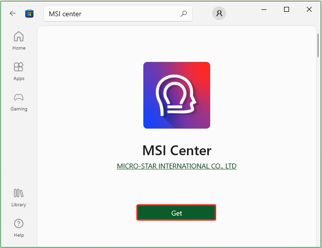 get MSI Center
