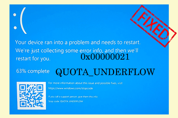 What Causes the QUOTA UNDERFLOW BSOD Error & How to Fix it?