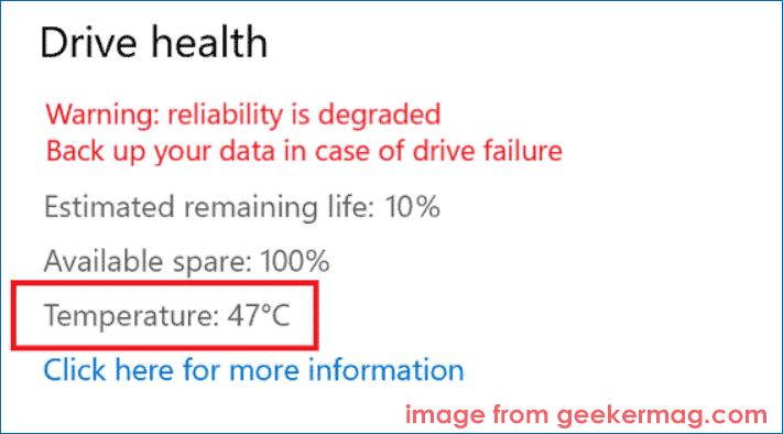 check SSD temperature