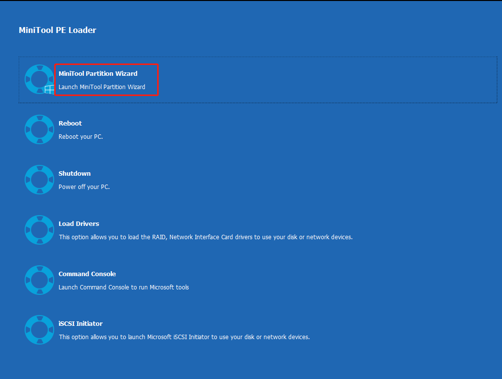 click MiniTool Partition Wizard