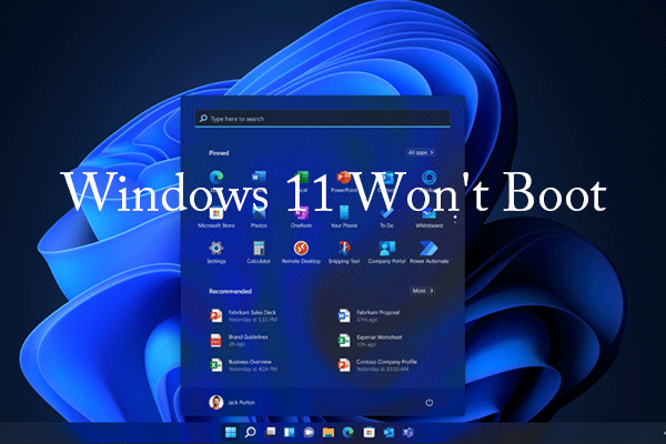 Windows 11 Not Booting/Loading/Starting/Turning on
