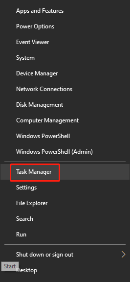 open Task Manager