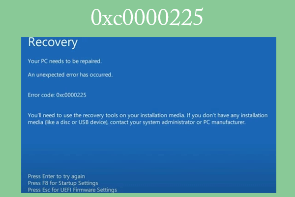 Why Does the Error Code 0xc0000225 Occur and How to Fix It?