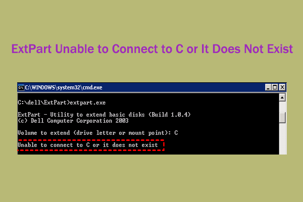 [Solved] ExtPart Unable to Connect to C or It Does Not Exist