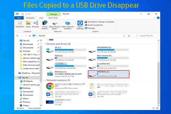 Fix and Avoid Files Copied to a USB Drive Disappear