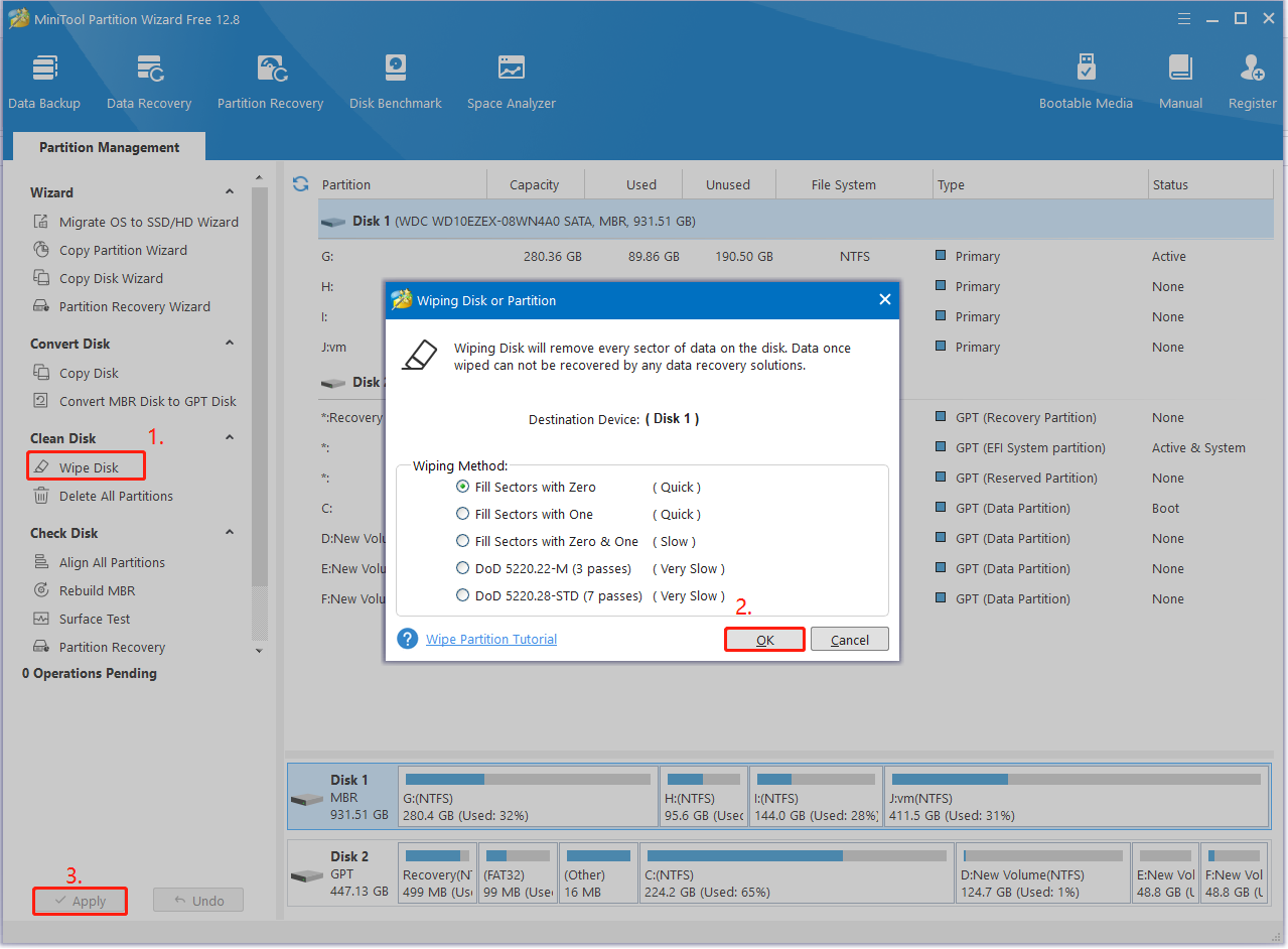 low level format HDD using MiniTool