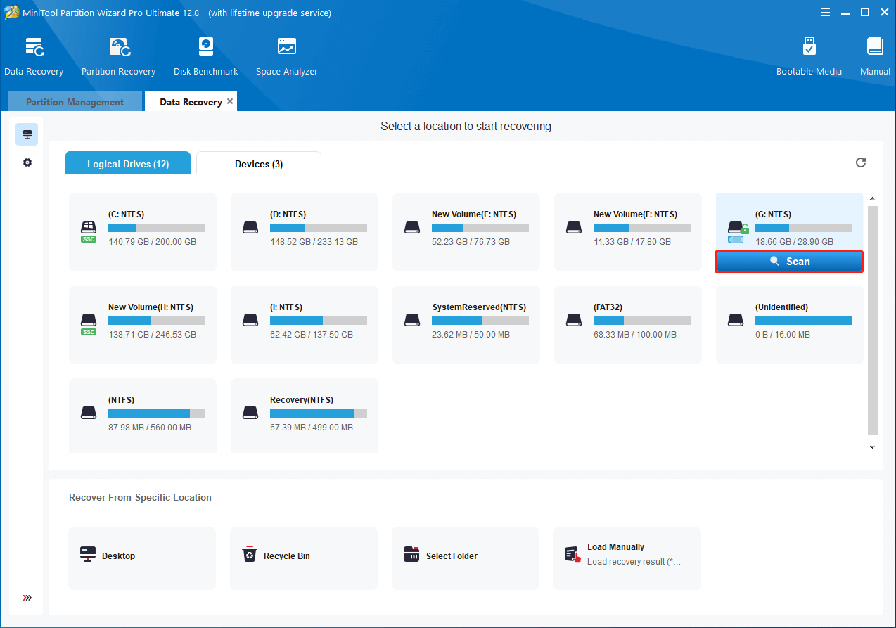 Scan the encrypted SD card