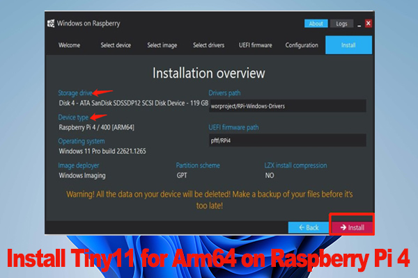 How to Install Tiny11 for Arm64 on Raspberry Pi 4? [Full Guide]