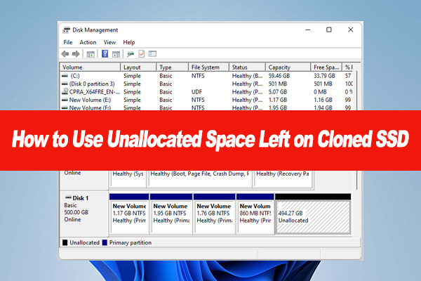 Unallocated Space Left on Cloned SSD/HDD? Here Are Fixes