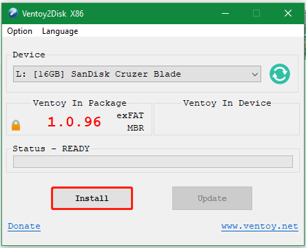 install Ventoy on USB