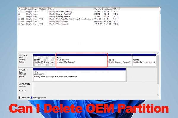 How to Delete OEM Partition on Windows 11/10? [Full Guide]