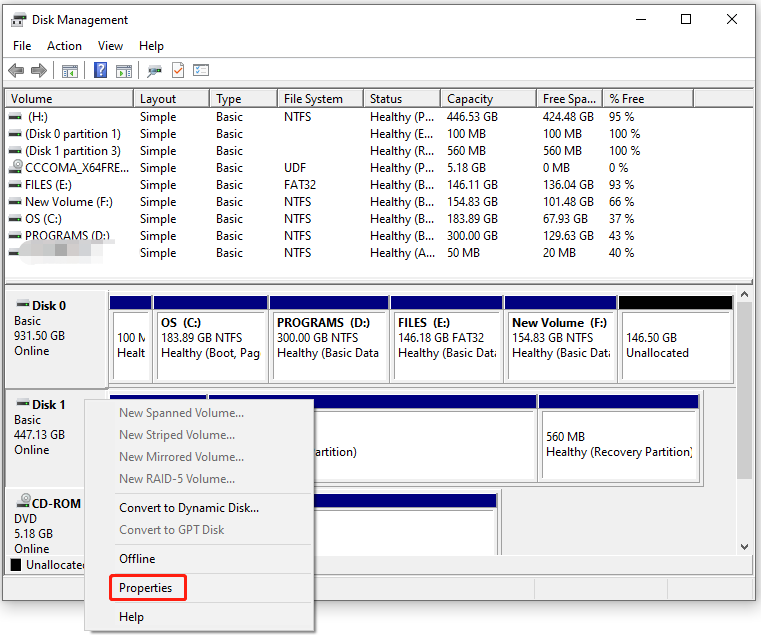 open SSD properties