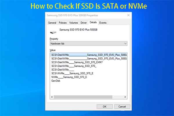 How to Check If SSD Is SATA or NVMe? Top 5 Methods