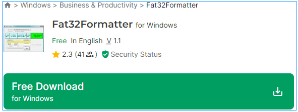 download Fat32Formatter