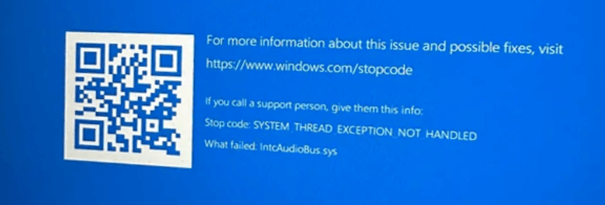 IntcAudioBus.sys BSOD error